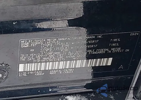 2024 Toyota Rav4 Xle from USA, damaged, VIN 2T3P1RFV1RC478215